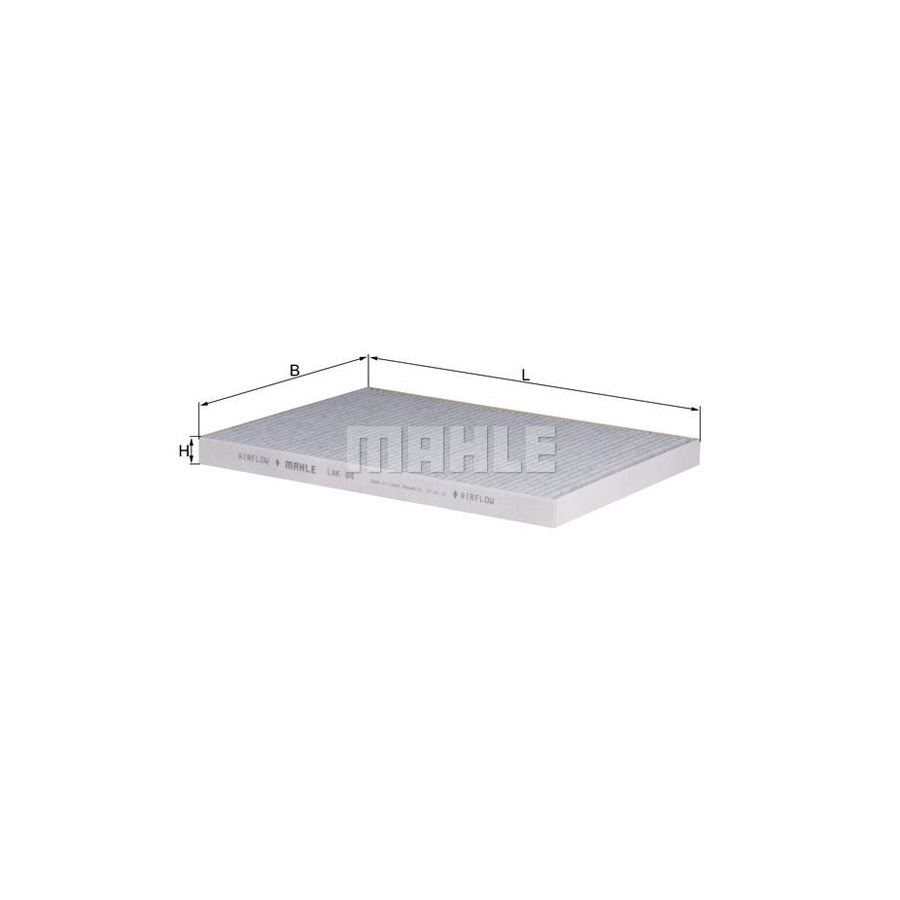 MAHLE ORIGINAL LAK 64 Pollen filter Activated Carbon Filter