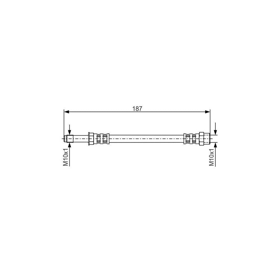 BOSCH 1 987 476 715 Brake Hose 143Mm M10X1 