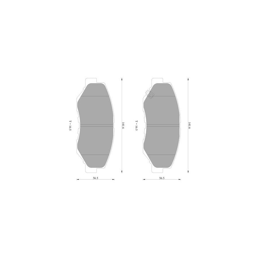 Bosch 0986Ab2385 Brake Pad Set With Acoustic Wear Warning BP2385N