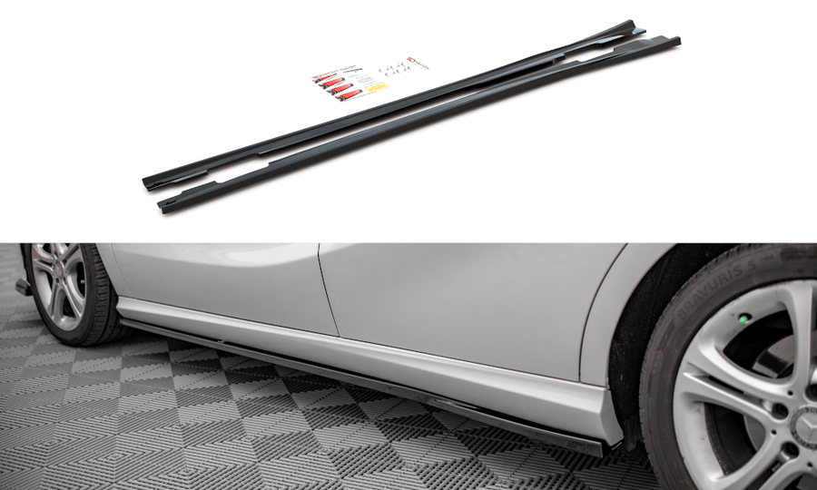 Maxton Design ME-A-176-SD2T Side Skirts Diffusers V.2 Mercedes Benz A-Class W176 | Duco Car Parts UK Car Parts