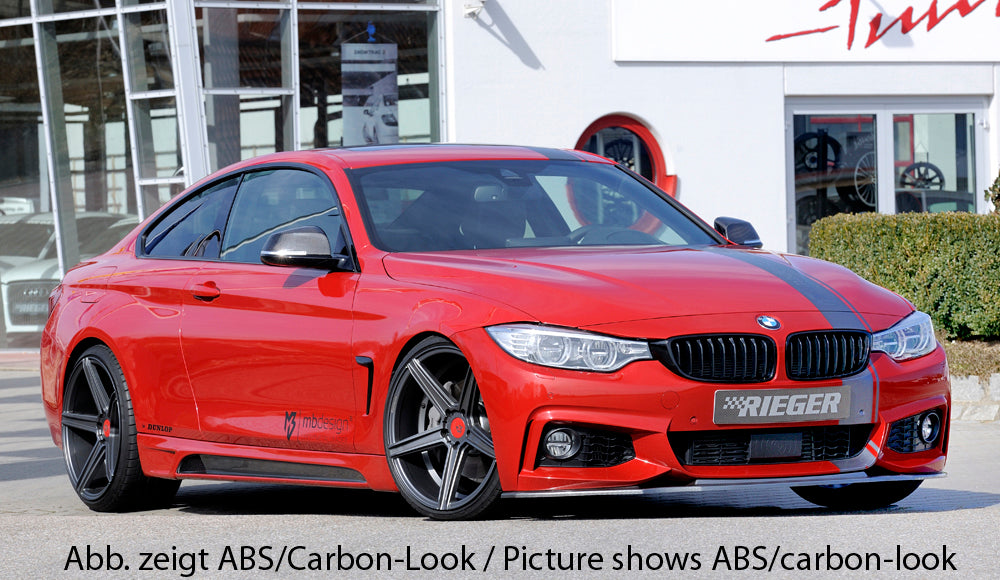Rieger 00088086 BMW 4 Series F32 F33 F36 Front Splitter - Glossy Black