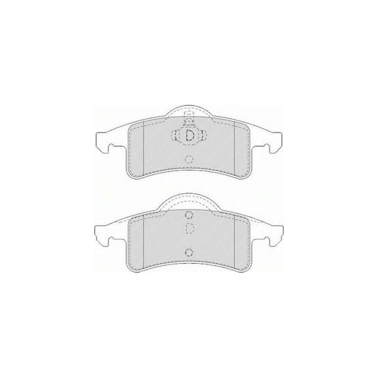 Ferodo Sl Fsl1524 Brake Pad Set Not Prepared For Wear Indicator With Piston Clip