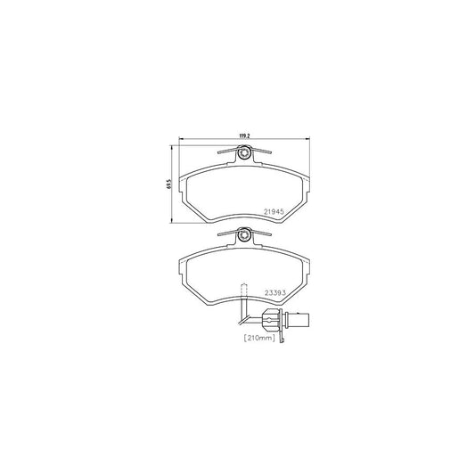 Hella 8DB 355 018 451 Brake Pad Set With Integrated Wear Warning Contact With Brake Caliper Screws