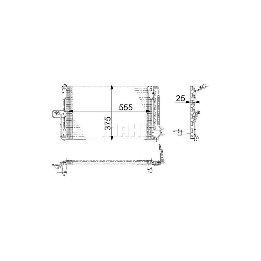 MAHLE ORIGINAL AC 169 000S Air conditioning condenser without dryer