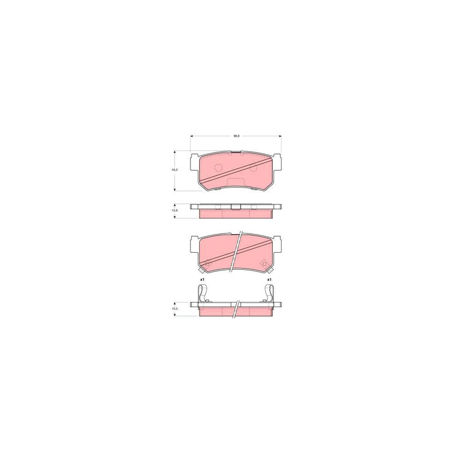 TRW Gdb3382 Brake Pad Set With Acoustic Wear Warning