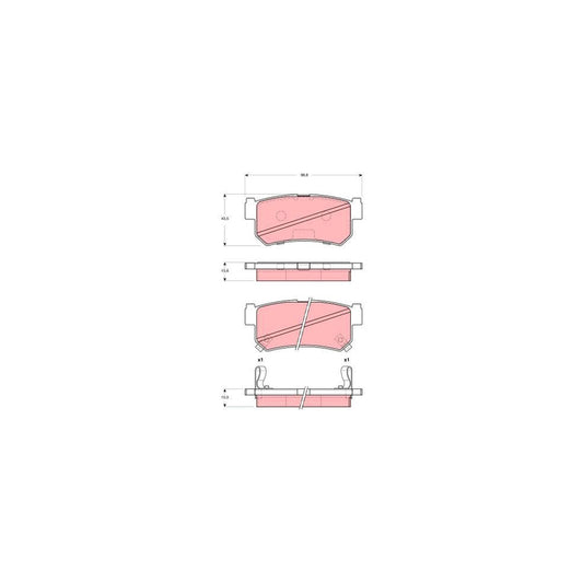 TRW Gdb3382 Brake Pad Set With Acoustic Wear Warning