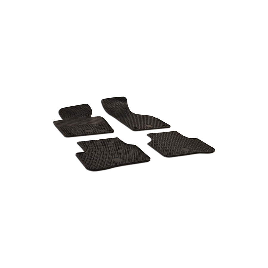 WALSER Tailored 50619 Floor mat set for VW PASSAT Elastomer, Front and Rear, Quantity: 4, Black