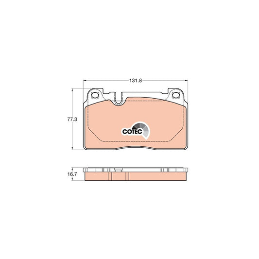 TRW Cotec Gdb2022 Brake Pad Set For Audi Q5 8Rb Prepared For Wear Indicator