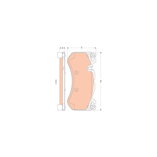 TRW Gdb1837 Brake Pad Set Prepared For Wear Indicator