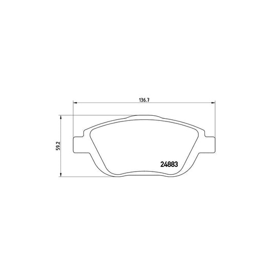 Brembo P 61 103X Brake Pad Set Excl Wear Warning Contact With Brake Caliper Screws