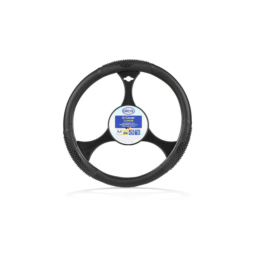 ALCA Luxus 592000 Steering wheel cover Black, ?: 37-39cm, PVC
