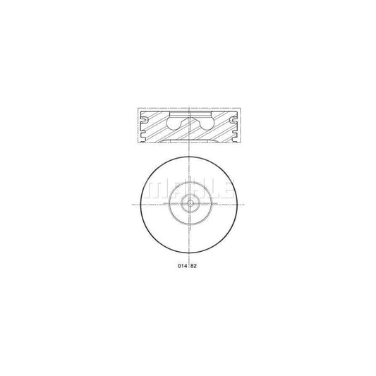 MAHLE ORIGINAL 014 82 01 Piston for FORD TRANSIT 94,32 mm, with piston ring carrier, without cooling duct