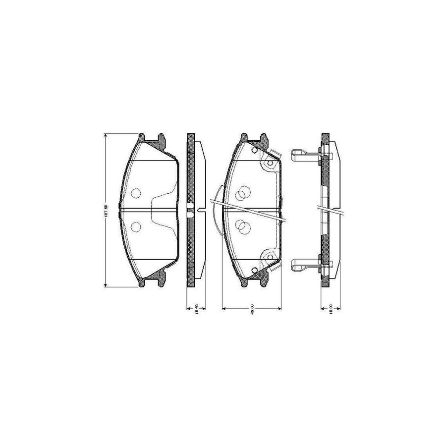 Bosch 0986Tb2116 Brake Pad Set Excl Wear Warning Contact With Accessories