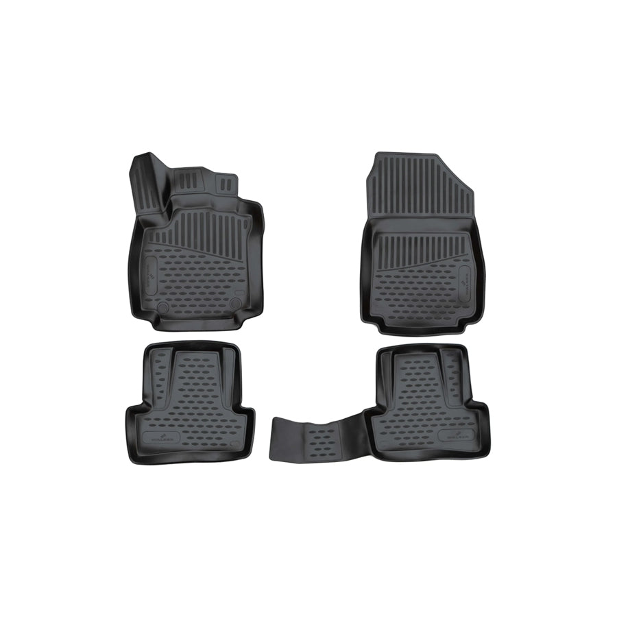 WALSER Tailored, XTR 75163 Floor mat set Elastomer, Front and Rear, Black