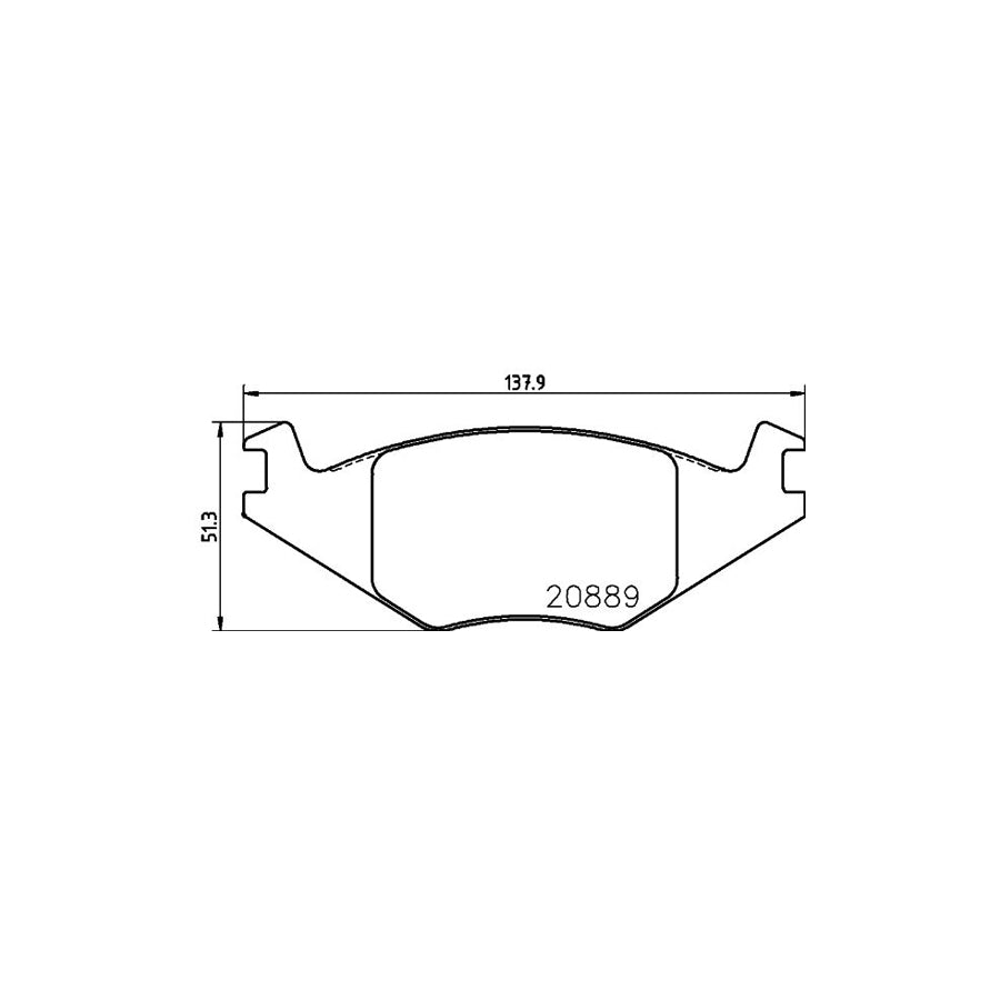 Hella 8DB 355 017 491 Brake Pad Set Not Prepared For Wear Indicator With Accessories