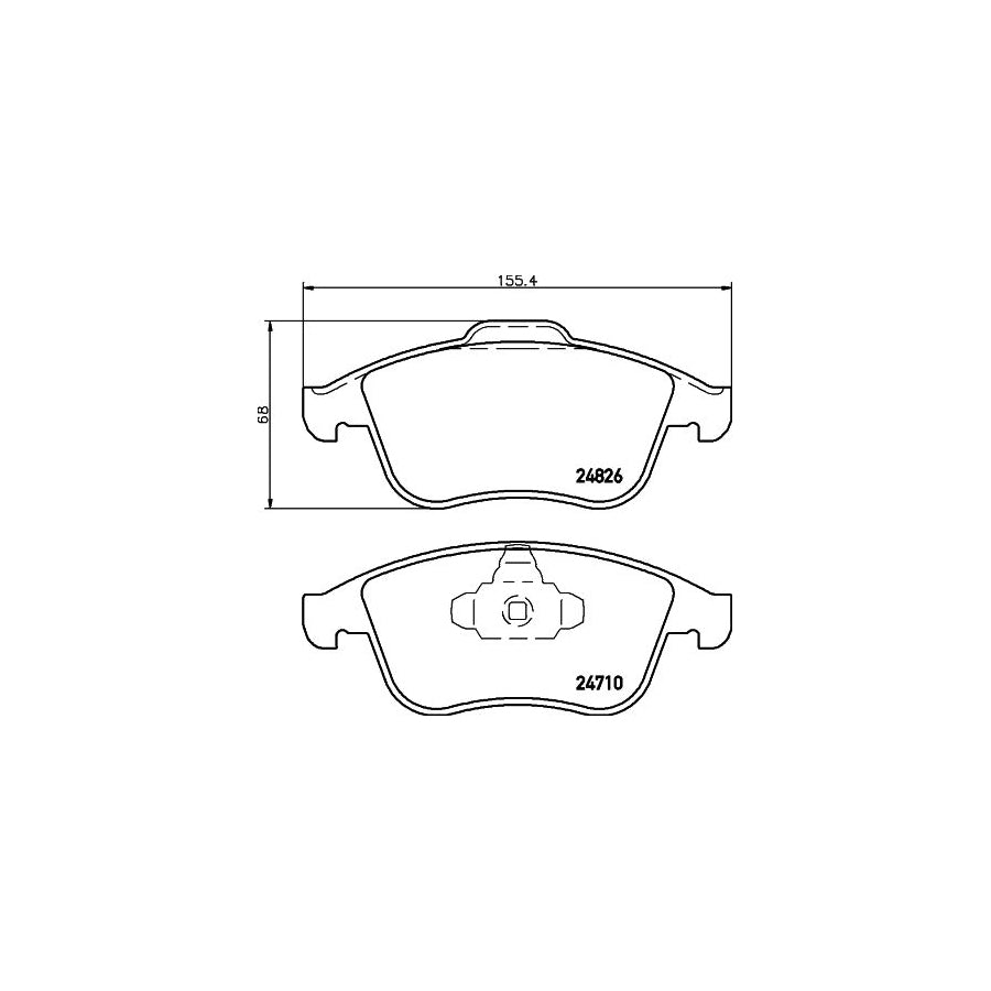 Hella 8DB 355 015 041 Brake Pad Set For Renault Grand Scenic Iii Jz Not Prepared For Wear Indicator
