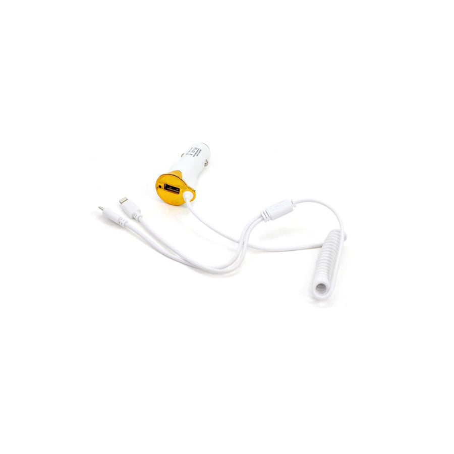 AMiO PCH-05 01264 In-car charger 1m, Number of inlets/outlets: 1x USB, with pipe, White