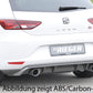 Rieger 00088090 SEAT 5F Leon Rear Diffuser for Sport Tailpipe Left & Right - Glossy Black