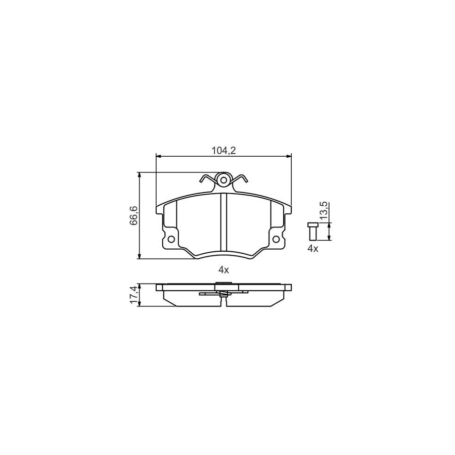 Bosch 0986495465 Brake Pad Set BP2097