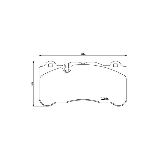 Brembo P 50 078 Brake Pad Set Prepared For Wear Indicator