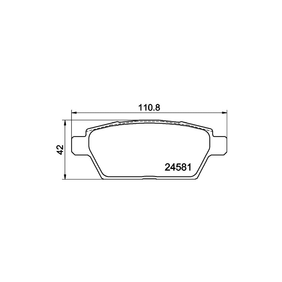 Hella 8DB 355 015 091 Brake Pad Set Not Prepared For Wear Indicator