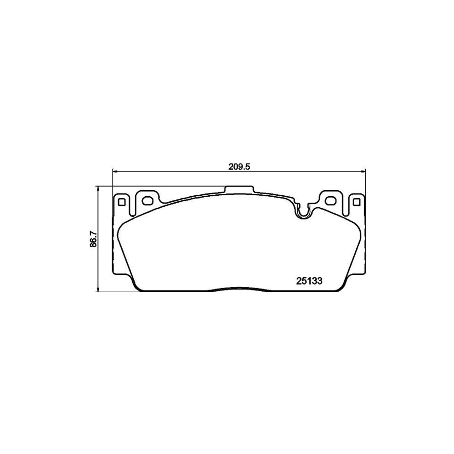 Hella 8DB 355 019 991 Brake Pad Set Prepared For Wear Indicator