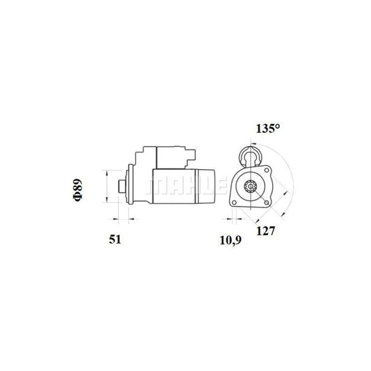 MAHLE ORIGINAL LX 258 Air Filter Filter Insert