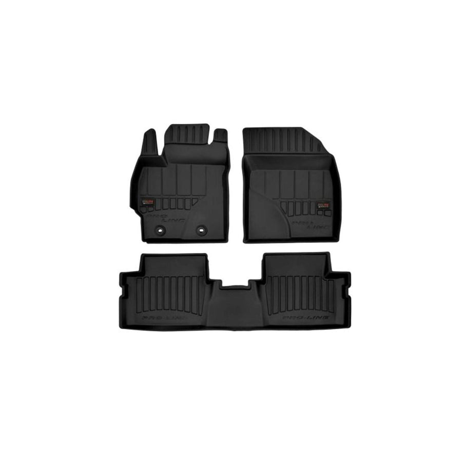 FROGUM Tailored 3D408708 Floor mat set for TOYOTA Auris Hatchback (E15) Elastomer, Front and Rear, Quantity: 3, Black, (LHD)