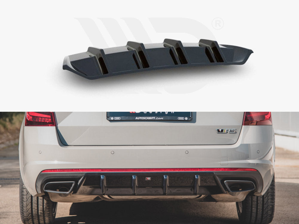 Maxton Design SK-OC-3-RS-RS1T Rear Valance V.1 Skoda Octavia Vrs MK3/ MK3.5 Hatchback / Estate | Duco Car Parts UK Car Parts