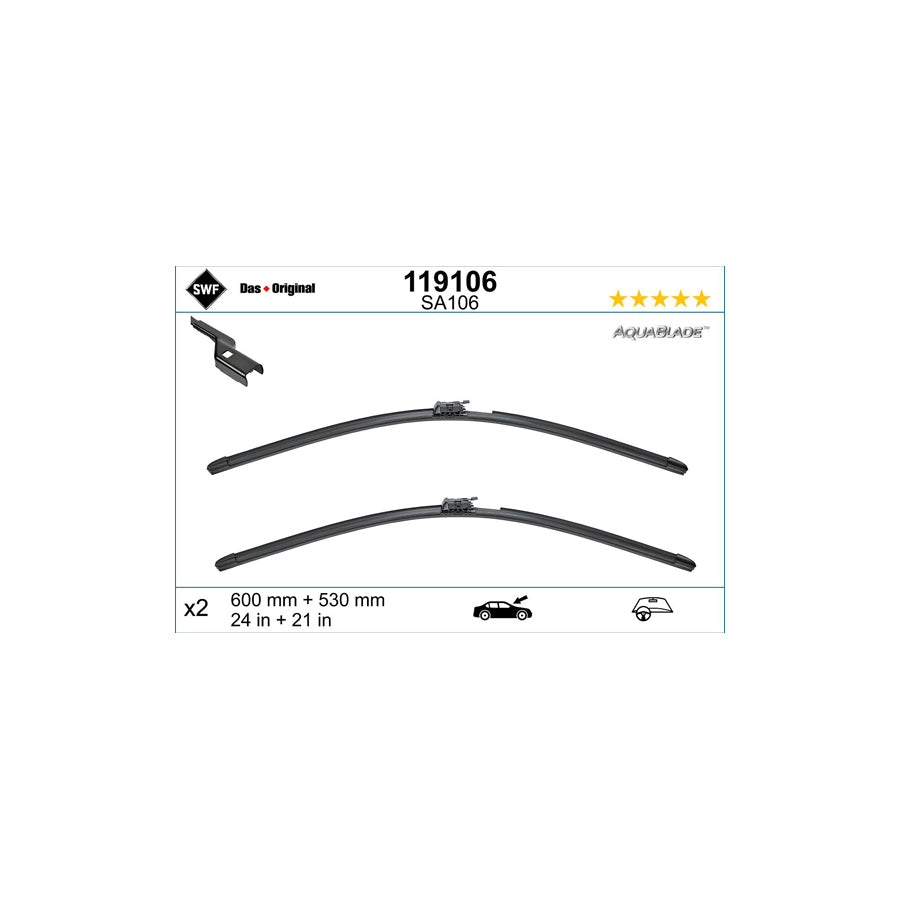 Swf 119106 Wiper Blade Suitable For Mercedes-Benz E-Class | Duco Car Parts UK Car Parts