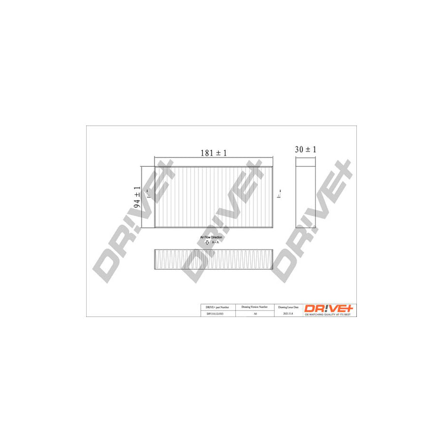 Dr!Ve+ Dp1110.12.0353 Pollen Filter | Duco Car Parts UK Car Parts