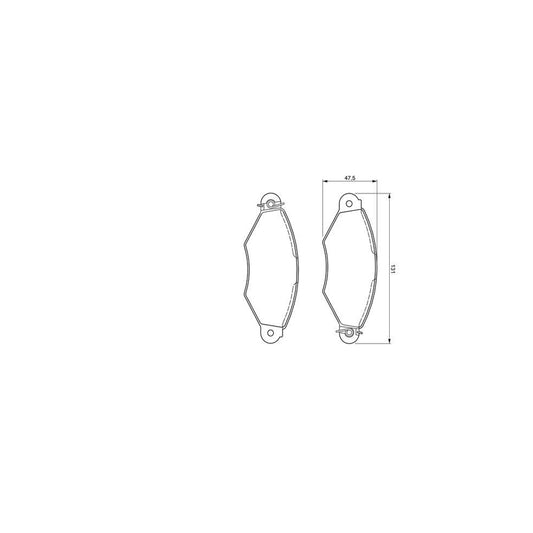 Bosch 0986424487 Brake Pad Set Front Axle Rear Axle With Mounting Manual BP254