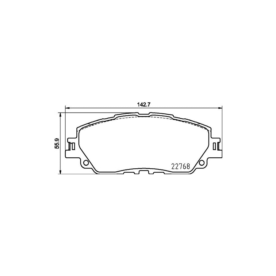 Hella 8DB 355 036 511 Brake Pad Set Not Prepared For Wear Indicator