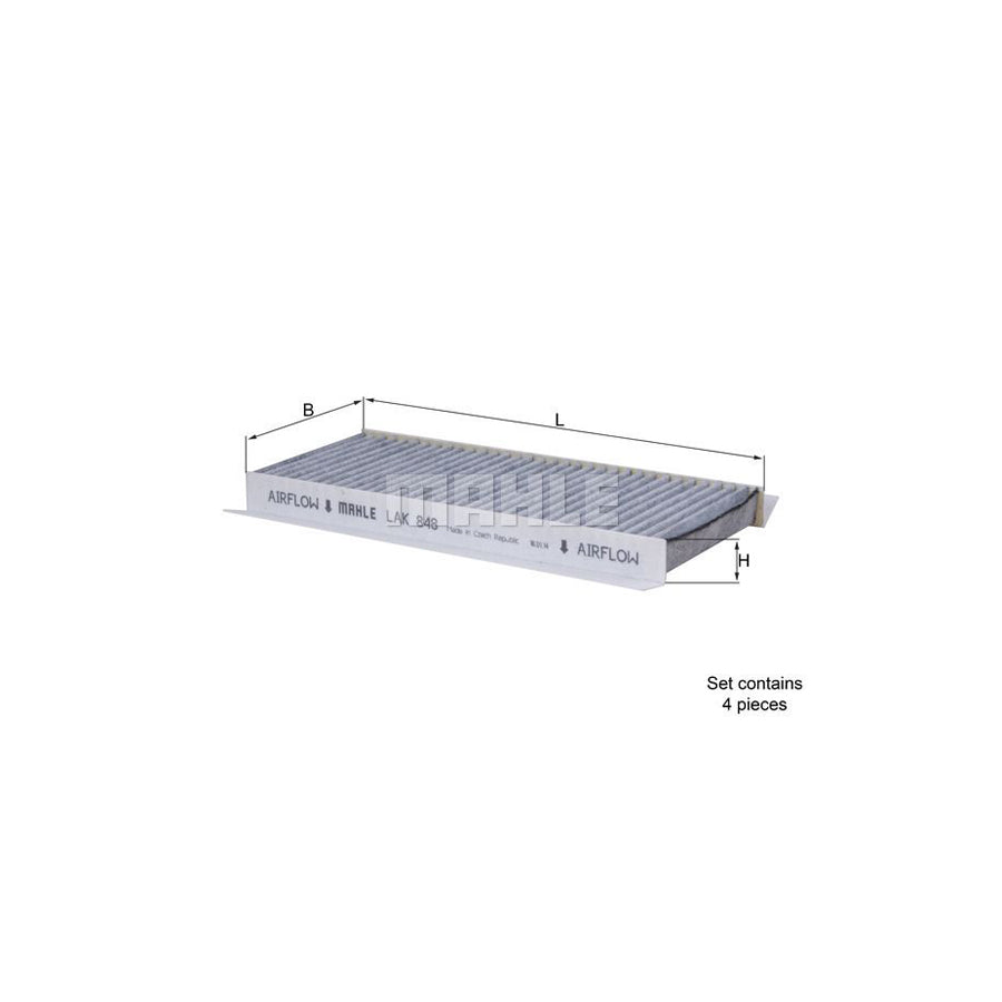 MAHLE ORIGINAL LAK 848/S Pollen filter for BMW 3 Series Activated Carbon Filter