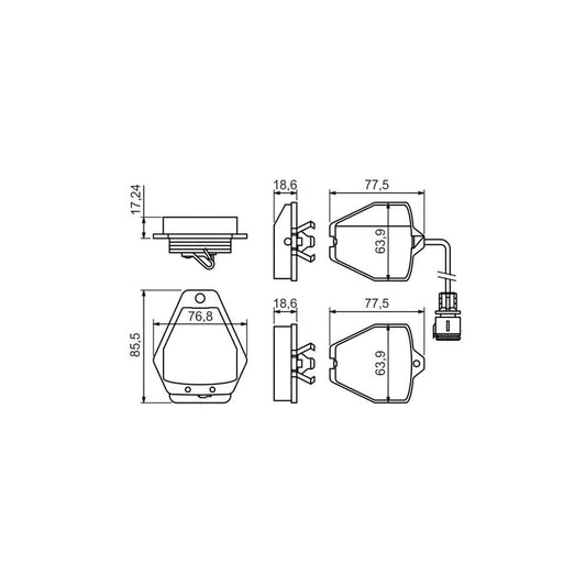 Bosch 0986494436 Brake Pad Set For Audi A8 D2 4D2 4D8 With Integrated Wear Sensor With Anti Squeak Plate With Piston Clip BP1358