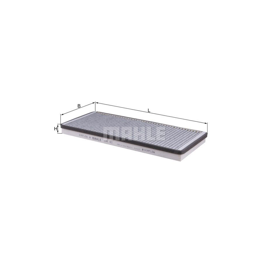 MAHLE ORIGINAL LAK 83 Pollen filter Activated Carbon Filter