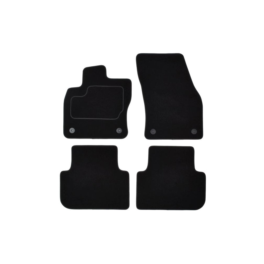MAMMOOTH A041 VW372 PRM 01 Floor mat set for VW Tiguan II (AD1) Textile, Front and Rear, Quantity: 4, Black