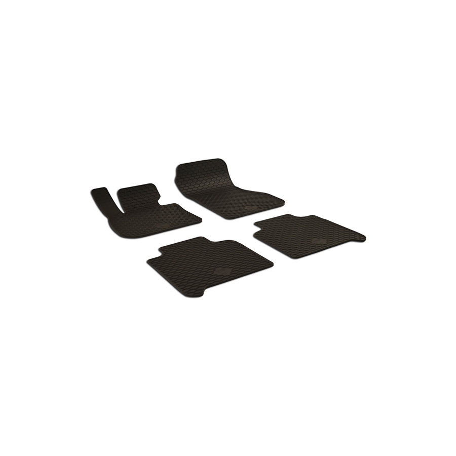 WALSER 50747 Floor mat set for BMW 2 Gran Tourer (F46) Elastomer, Front and Rear, Quantity: 4, Black