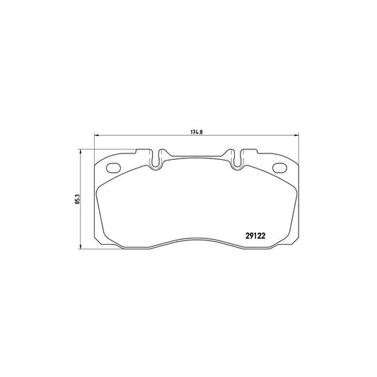 Brembo P A6 025 Brake Pad Set Prepared For Wear Indicator