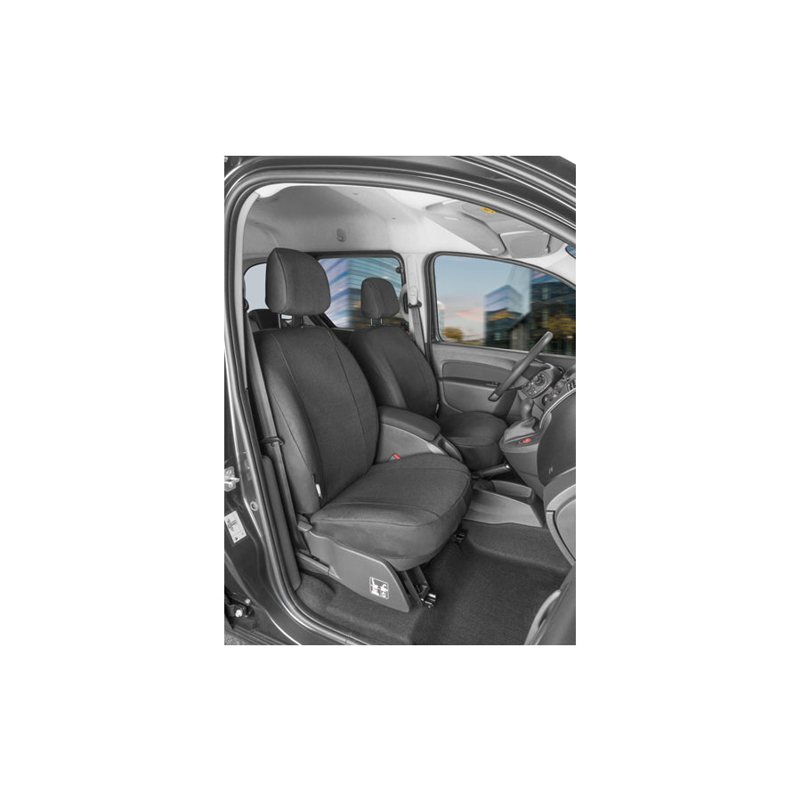 WALSER 10548 Car seat cover for RENAULT KANGOO Grey, Polyester, Front