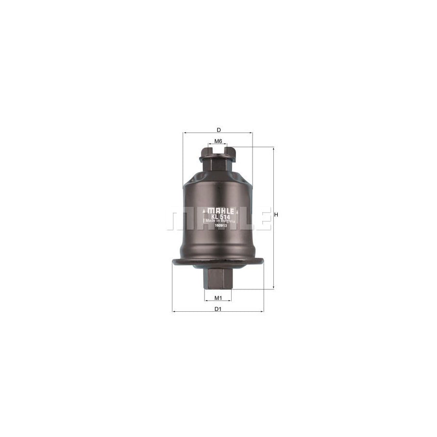 MAHLE ORIGINAL KL 514 Fuel filter In-Line Filter