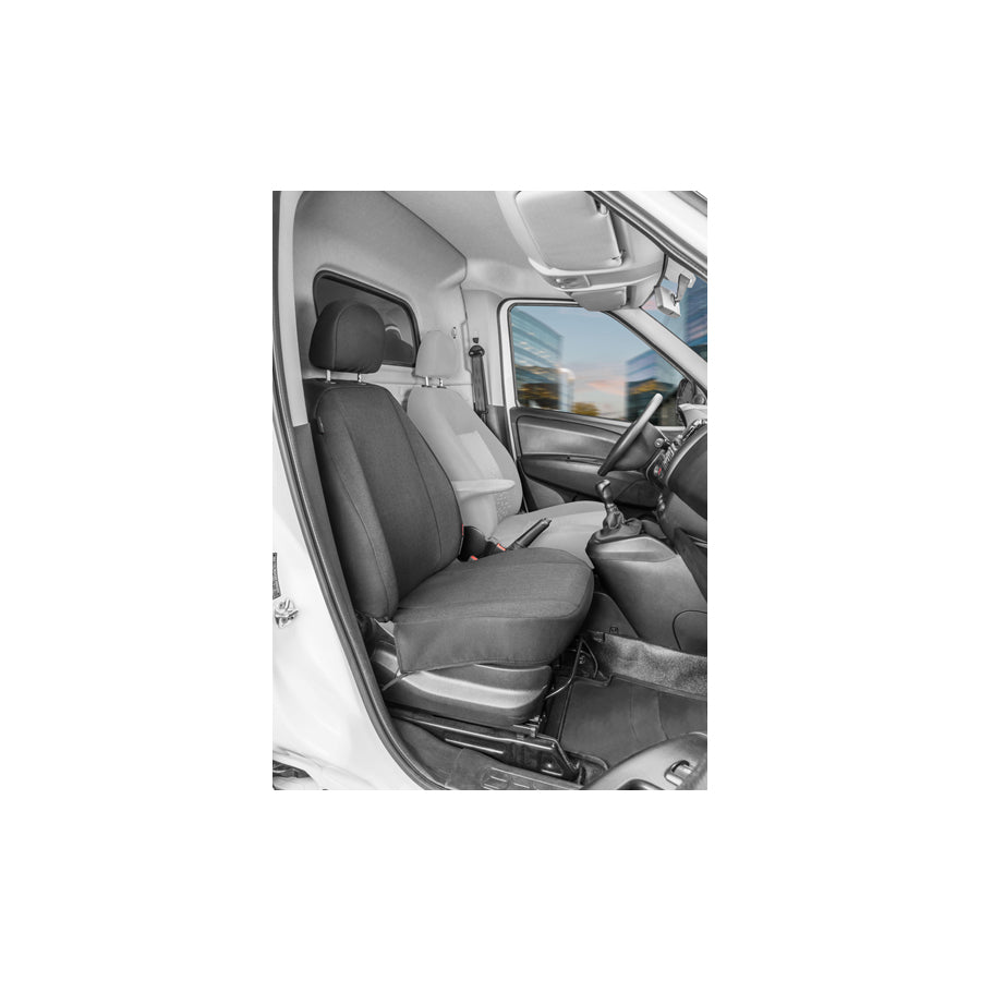 WALSER 10547 Car seat cover for OPEL COMBO Grey, Polyester, Front