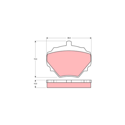 TRW Gdb974 Brake Pad Set Not Prepared For Wear Indicator
