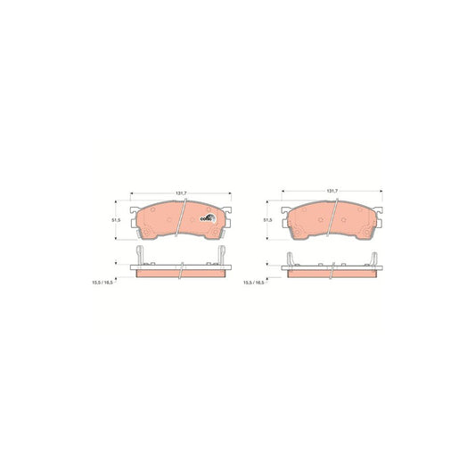 TRW Cotec Gdb1139 Brake Pad Set With Acoustic Wear Warning