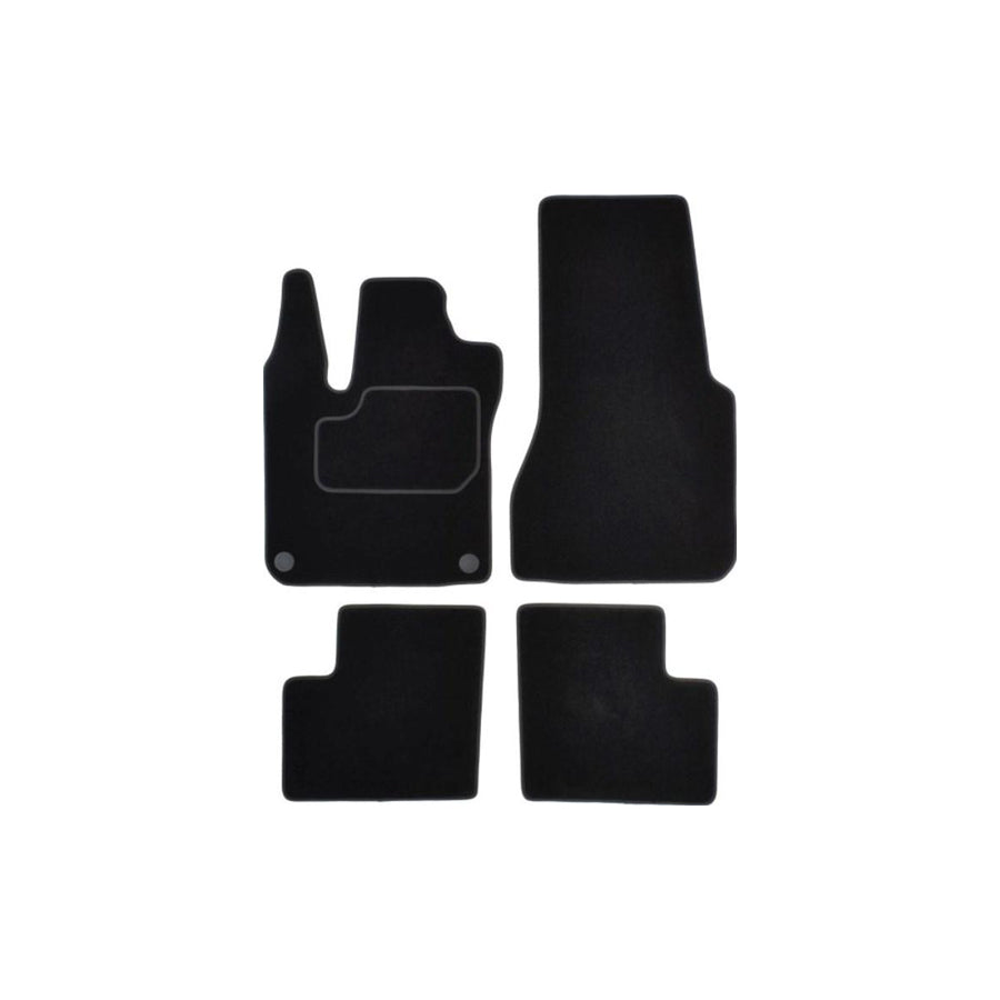 MAMMOOTH Tailored A041 MER292 PRM 01 Floor mat set for SMART Forfour II Hatchback (453) Textile, Front and Rear, Quantity: 4, Black