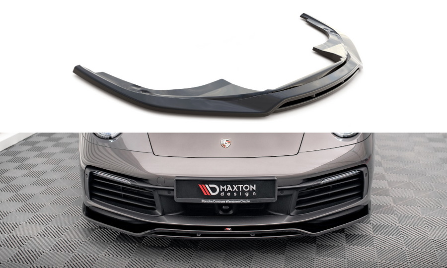 Maxton Design PO-911-992-CA-4S-FD1T+FD1RT Front Splitter Porsche 911 Carrera 4S 992 | Duco Car Parts UK Car Parts
