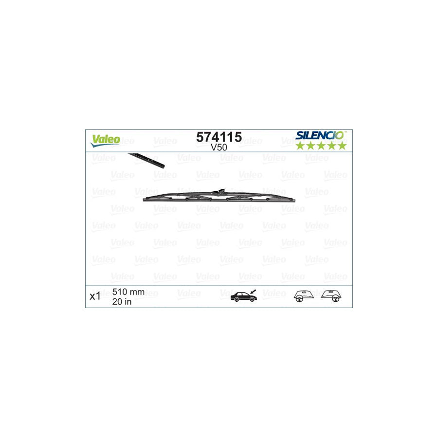 Valeo Silencio Standard 574115 Wiper Blade | Duco Car Parts UK Car Parts