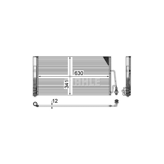 MAHLE ORIGINAL AC 590 000P Air conditioning condenser with dryer