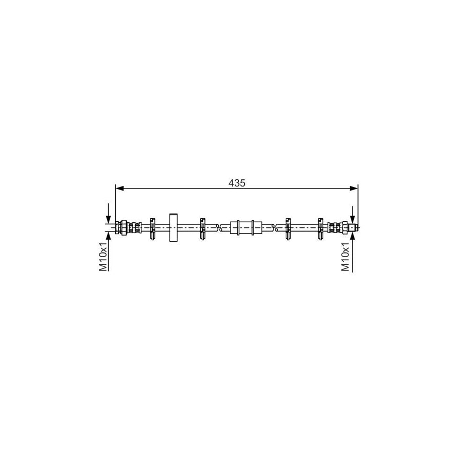BOSCH 1 987 476 442 Brake Hose 418Mm M10X1 