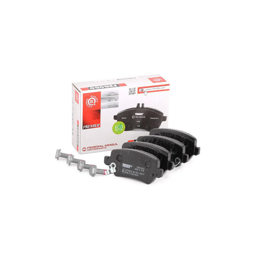 Ferodo Fdb1521W Brake Pad Set Premier With Acoustic Wear Warning With Brake Caliper Screws With Accessories